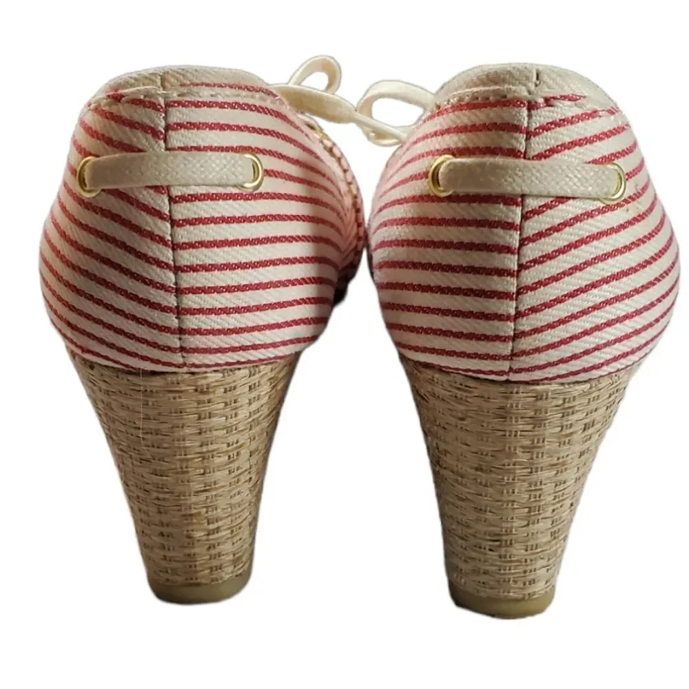 CLARK'S Originals striped espadrille wedges 8